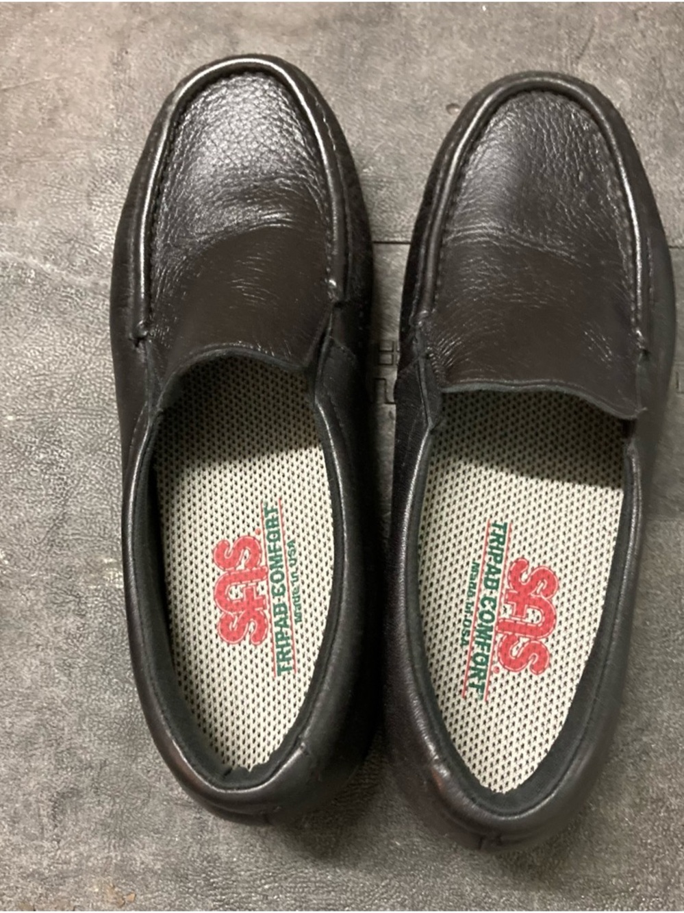SAS Men’s Black Leather Slip-On Loafers
